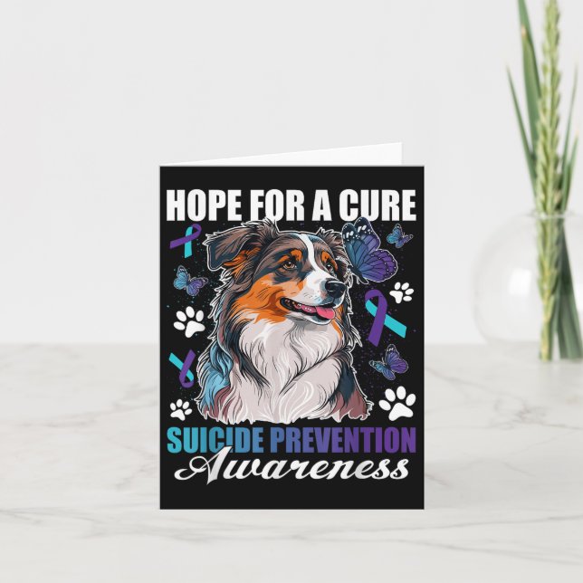 Hope For A Cure Suicide Prevention Awareness Dog & Card (Front)