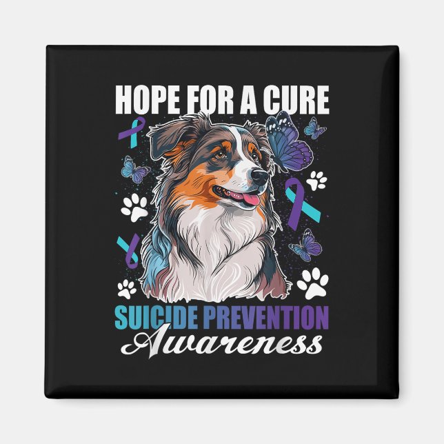 Hope For A Cure Suicide Prevention Awareness Dog & Magnet (Front)