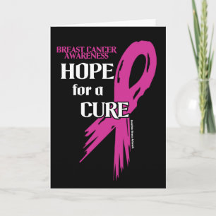 Hope for a Cure/Torn Ribbon...Breast Cancer Card