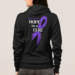 Hope for a Cure/Torn Ribbon...Epilepsy Hoodie