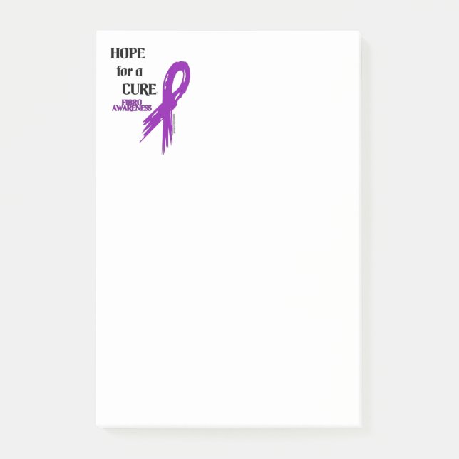 Hope for a Cure/Torn Ribbon...Fibro Post-it Notes (Front)
