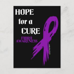 Hope for a Cure/Torn Ribbon...Fibro Postcard