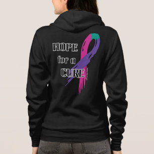 Hope for a Cure/Torn Ribbon...Thyroid Disease Hoodie