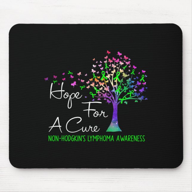 Hope For A Non-Hodgkins Lymphoma Awareness Tree Mouse Pad (Front)