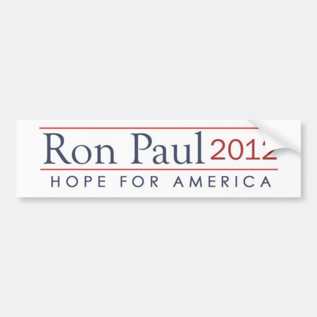 hope for America Ron Paul 2012 Bumper Sticker (Front)