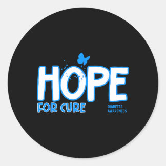 Hope For Cure Diabetes Awareness Classic Round Sticker