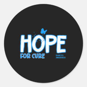 Hope for Cure Diabetes Awareness  Classic Round Sticker