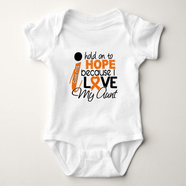 Hope For My Aunt Multiple Sclerosis MS Baby Bodysuit (Front)