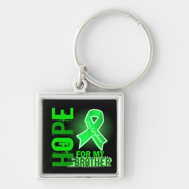 Hope For My Brother Lymphoma Key Ring (Front)