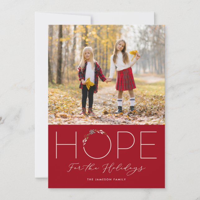 Hope for the Holidays Photo Card (Front)