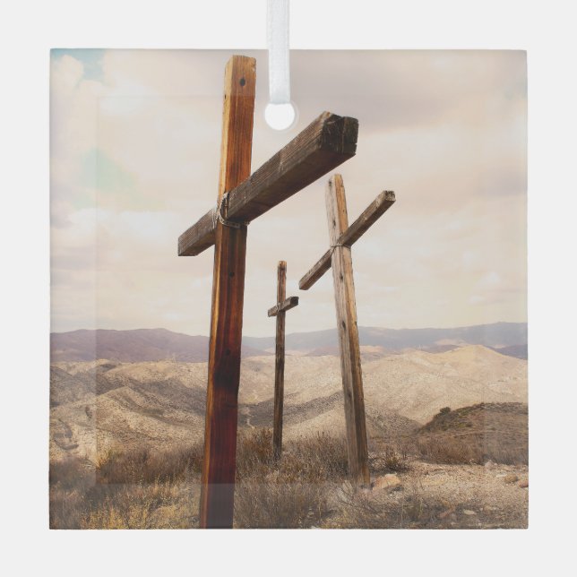 HOPE FOR THE WORLD Glass Ornament (Front)