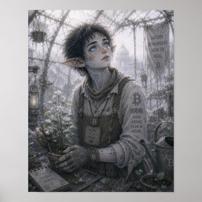 Hope / Gardener / Glass Greenhouse Poster (Front)