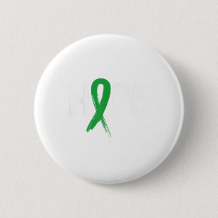 Hope Green Ribbon Mental Health Awareness 6 Cm Round Badge