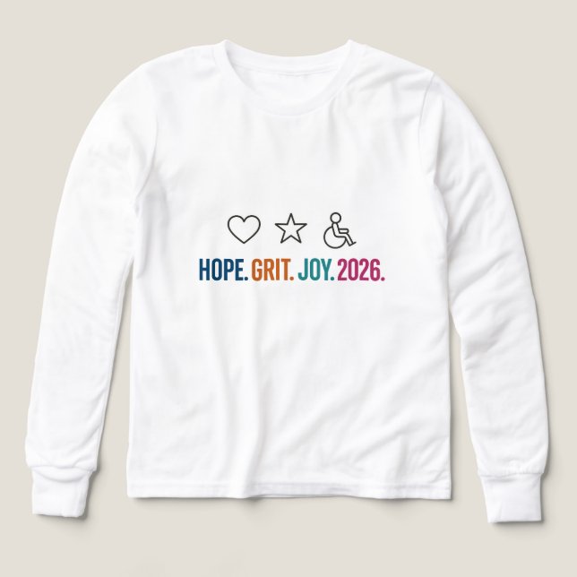Hope Grit Joy 2026 Minimalist Special Needs (Design Front)