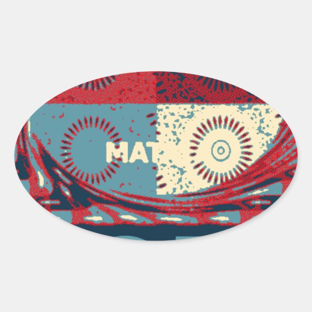 Hope Hakunamatata Lovely Inspirational Edgy vector Oval Sticker (Front)