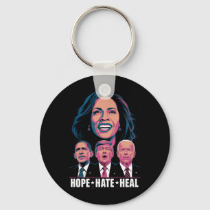 Hope Hate Heal Rise Kamala 2024 Key Ring