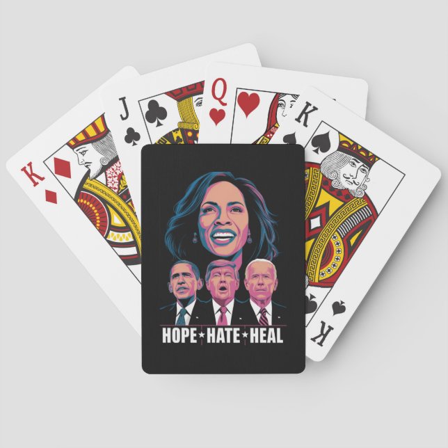 Hope Hate Heal Rise Kamala 2024 Playing Cards (Back)