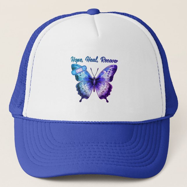 Hope, Heal, Recover Trucker Hat (Front)
