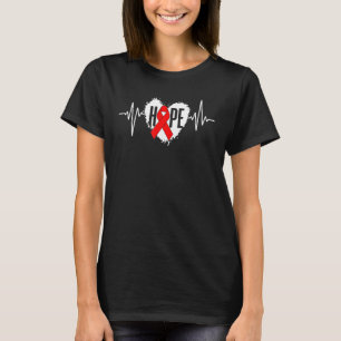 HOPE Heartbeat HIV AIDS World Awareness Month Red T-Shirt