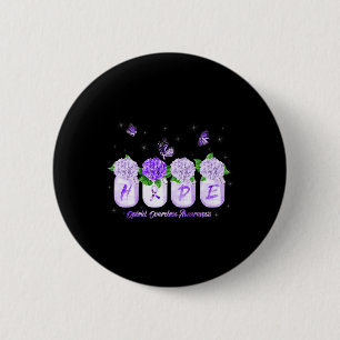 Hope Hydrangea Flower Butterfly Opioid Overdose Aw 6 Cm Round Badge