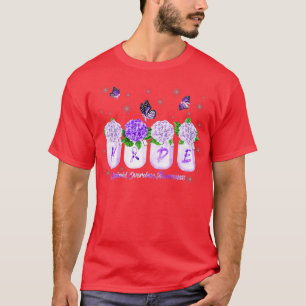 HOPE Hydrangea Flower Butterfly Opioid Overdose Aw T-Shirt