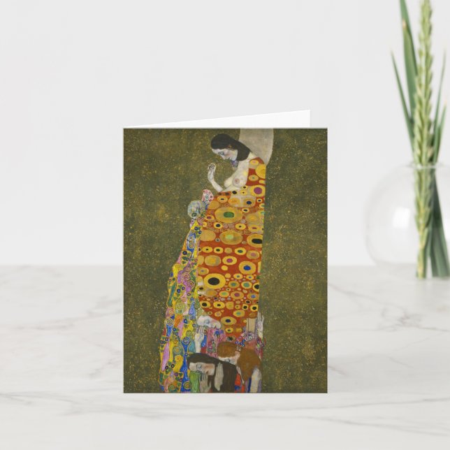 Hope II by Gustav Klimt Card (Front)