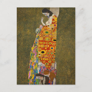 Hope II by Gustav Klimt, Vintage Art Nouveau Postcard