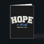 Hope In Christ Bible Verse Floral Graphic Tank Top Card<br><div class="desc">Hope In Christ Bible Verse Floral Graphic Tank Top</div>
