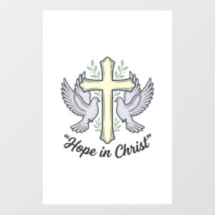 Hope in Christ Dove Cross Vintage Christian Design
