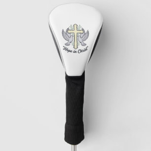 Hope in Christ Dove Cross Vintage Christian Design Golf Head Cover