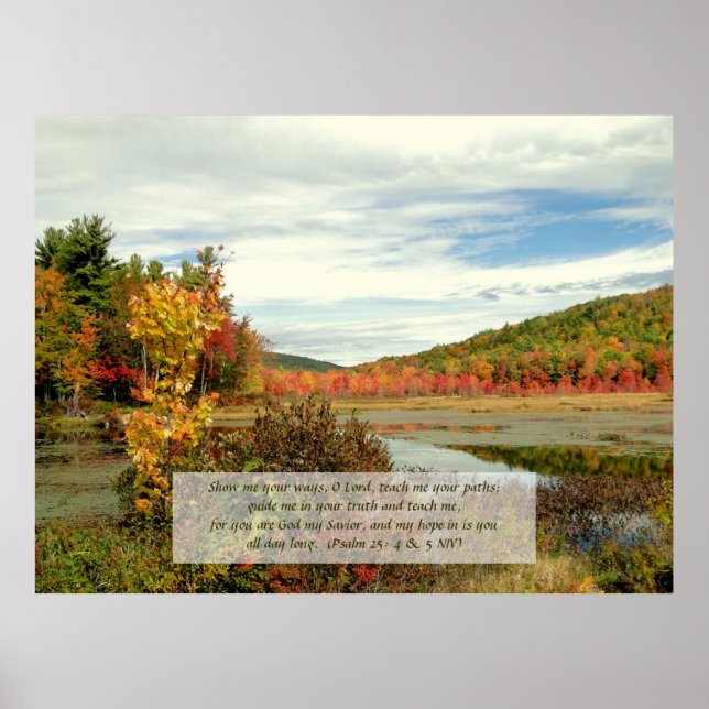 Hope in God, Fall Photography Christian Poster (Front)