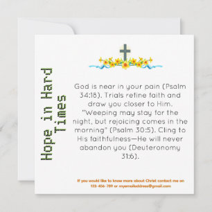 Hope in Hard Times Witness Card