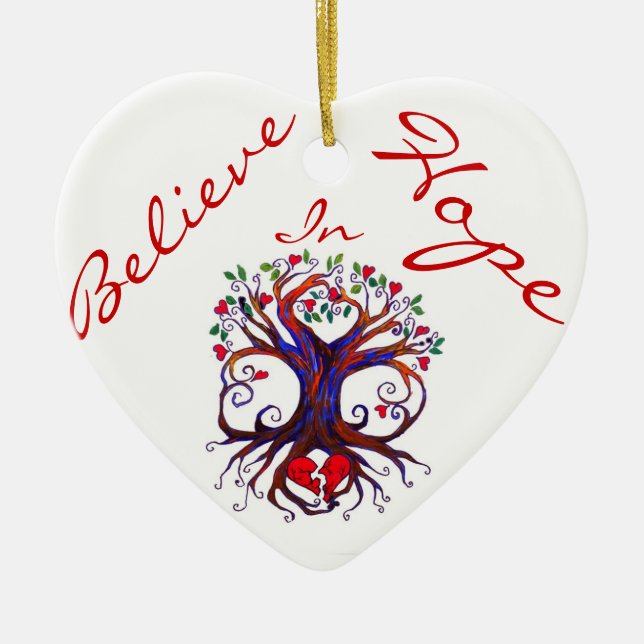 Hope In Hope Heart Ornament (Front)