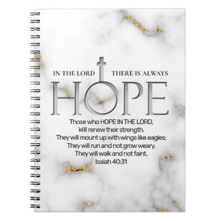 Hope in the Lord Scripture Verse Isaiah 40:31 Notebook