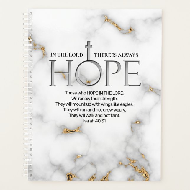 Hope in the Lord Scripture Verse Isaiah 40:31 Planner (Front)