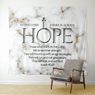 Hope In The Lord Scripture Verse: Isaiah 40:31 Tapestry