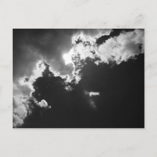 Hope in the silver lining of the clouds. postcard