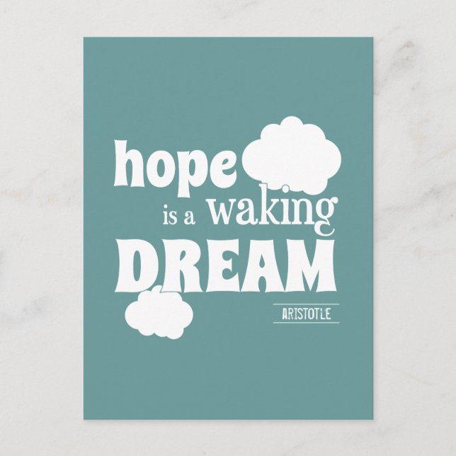Hope Is A Waking Dream Postcard (Front)