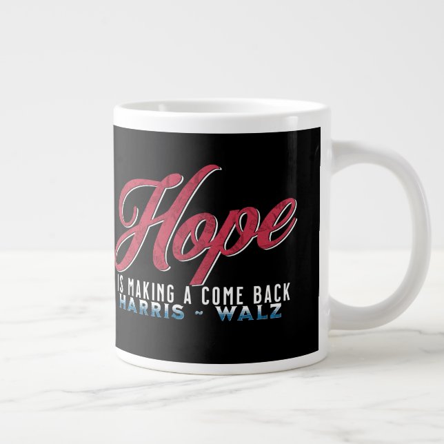 Hope Is Back - Kamala Harris Election 2024 Large Coffee Mug (Right)