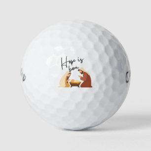 'Hope is Born' The Heart of Christmas Gift  Golf Balls