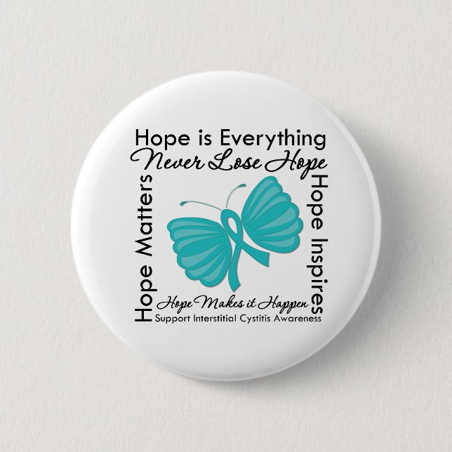 Hope is Everything Interstitial Cystitis Awareness 6 Cm Round Badge (Front)