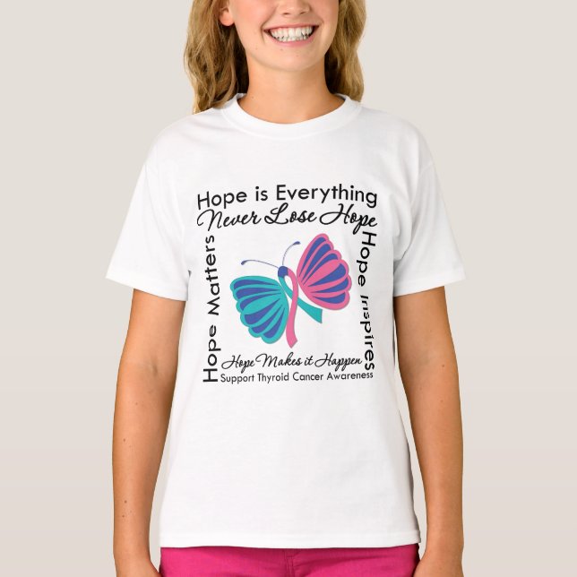 Hope is Everything - Thyroid Cancer Awareness T-Shirt (Front)
