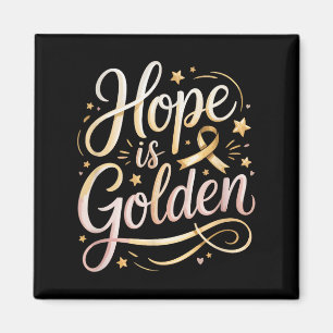 Hope Is Golden - Childhood Cancer Support  Magnet