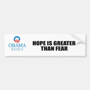 HOPE IS GREATER THAN FEAR BUMPER STICKER