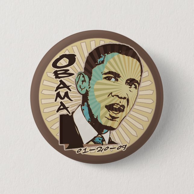 Hope is Here Inauguration Day Gear 6 Cm Round Badge (Front)