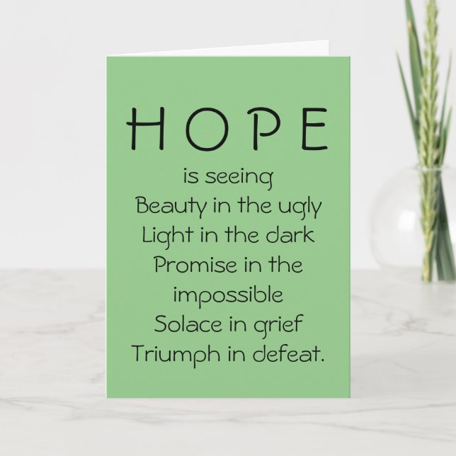 Hope is Light in the Dark Card (Front)