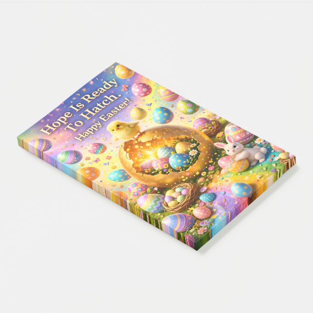 Hope is ready to hatch magical happy Easter Post-i Post-it Notes (Angled)