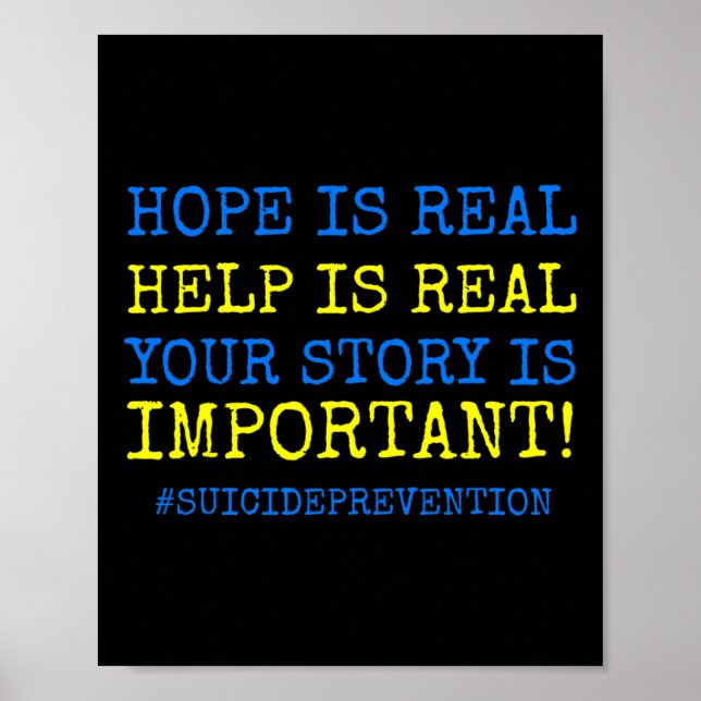 Hope Is Real Suicide Prevention -  Poster (Front)