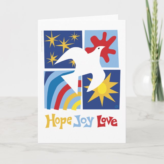 Hope Joy Love Greeting Card (Front)