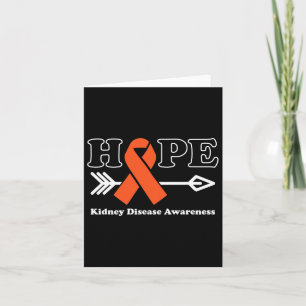 Hope - Kidney Disease Awareness Orange Ribbon Card